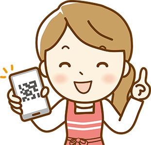 イラスト:スマホを持った保護者